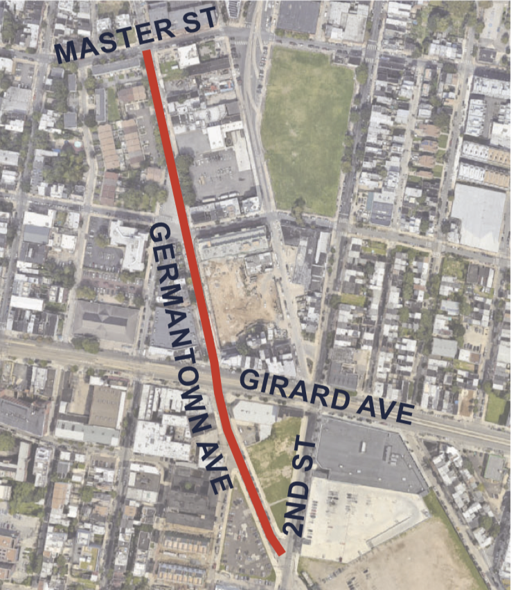 Germantown Ave Pedestrian Bike Water Improvements Map