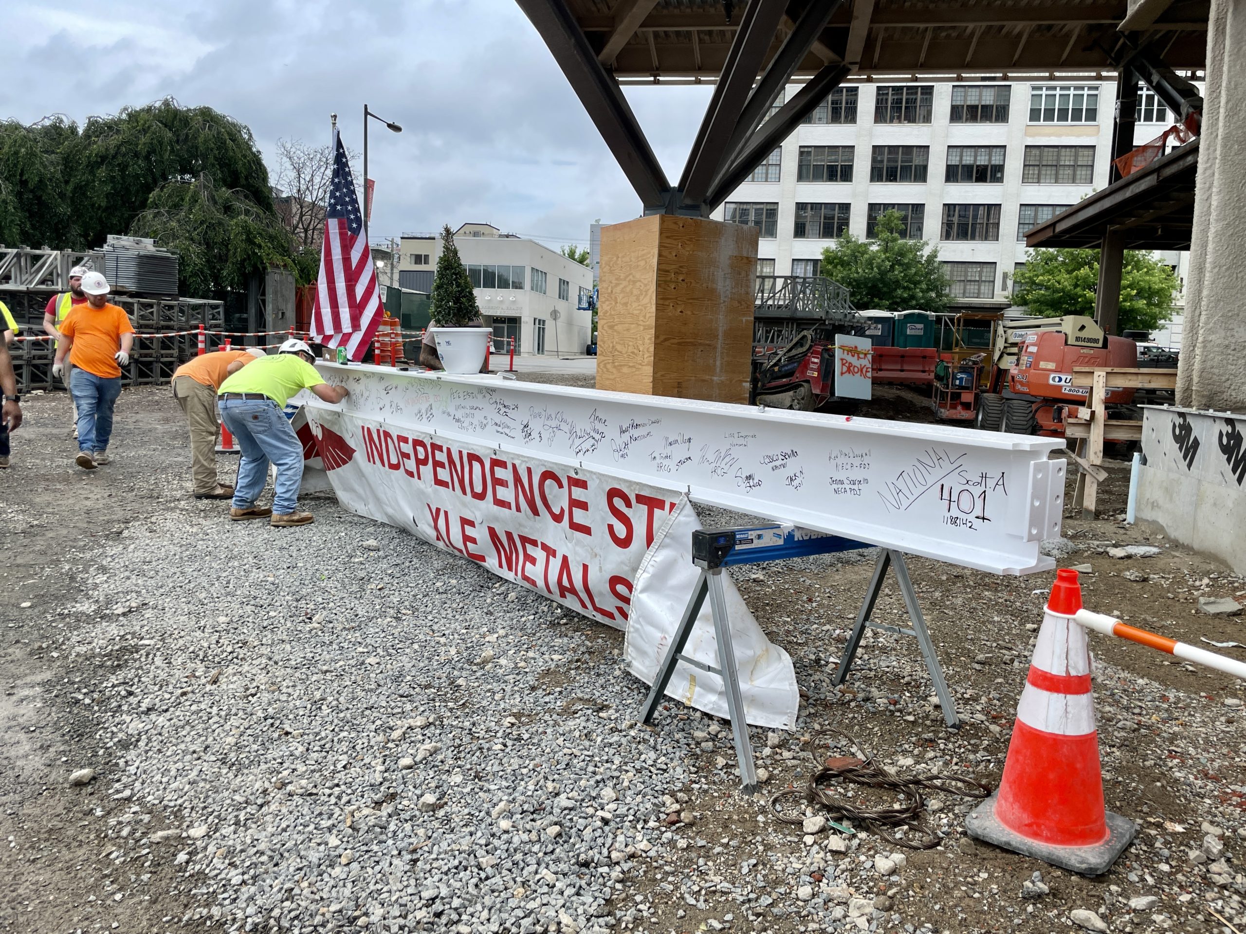 signing the beam