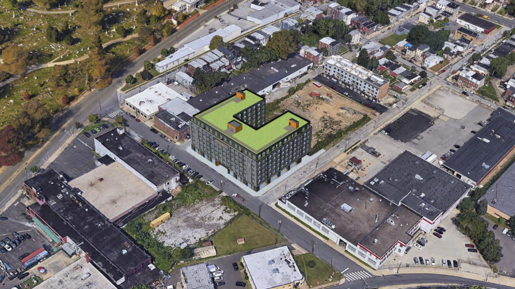 3417 W. Indiana Ave. Philadelphia aerial rendering