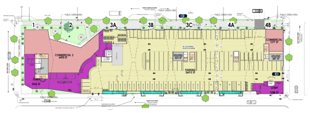 Original floor plan for 1901 N. American St.
