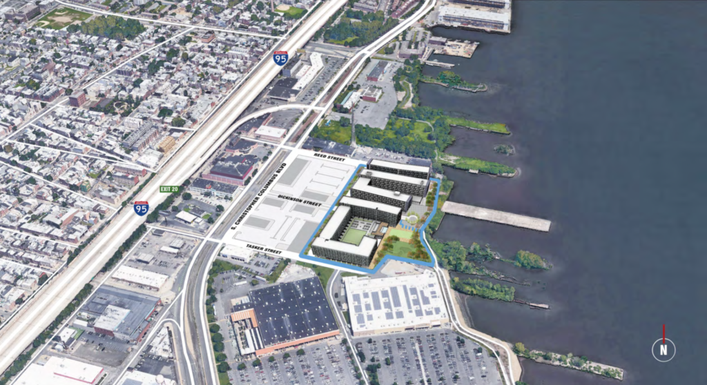 1401 S. Christopher Columbus Blvd. aerial rendering