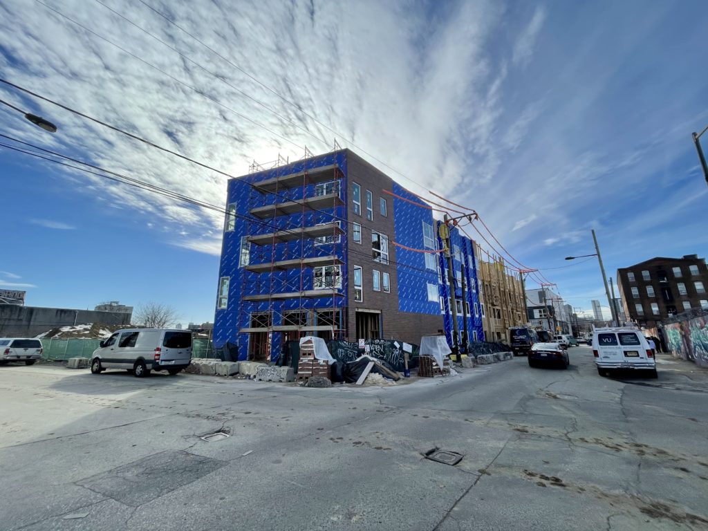 Avenue V under construction