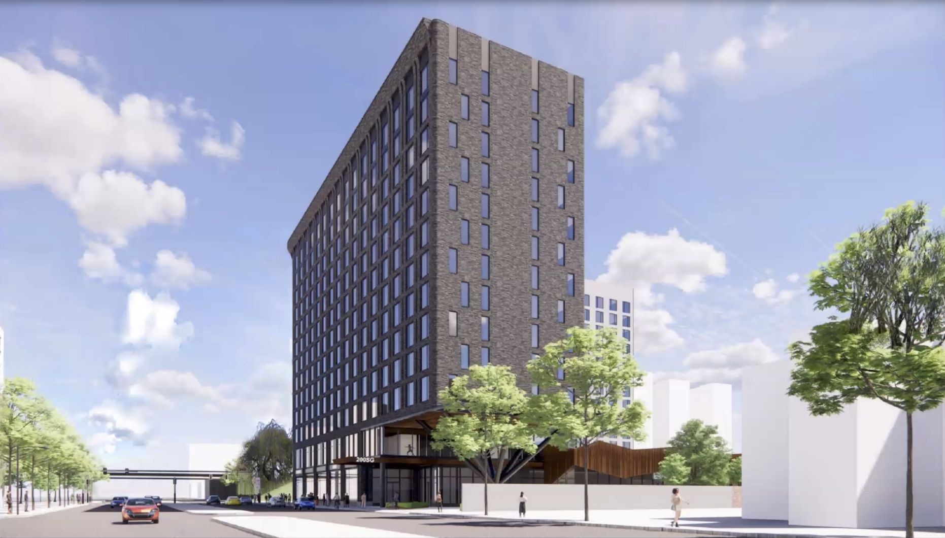 Spring Collection Building 14-Story, 360-Unit, Mixed Use Building Rising at 2nd and Spring Garden ...