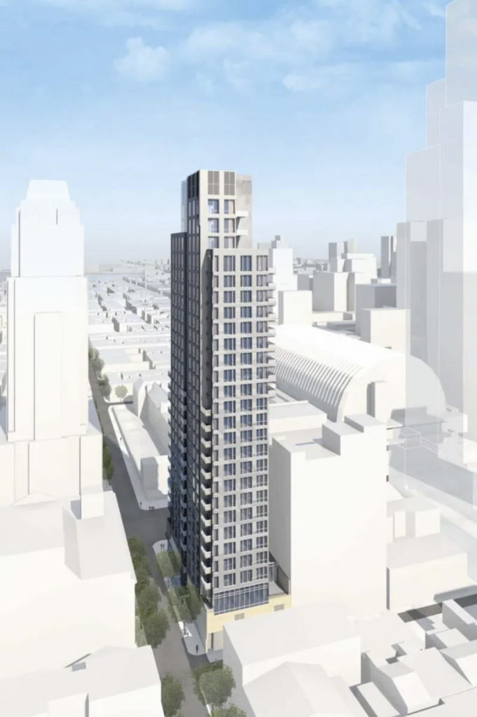 Broad and Pine Old Hotel Rendering