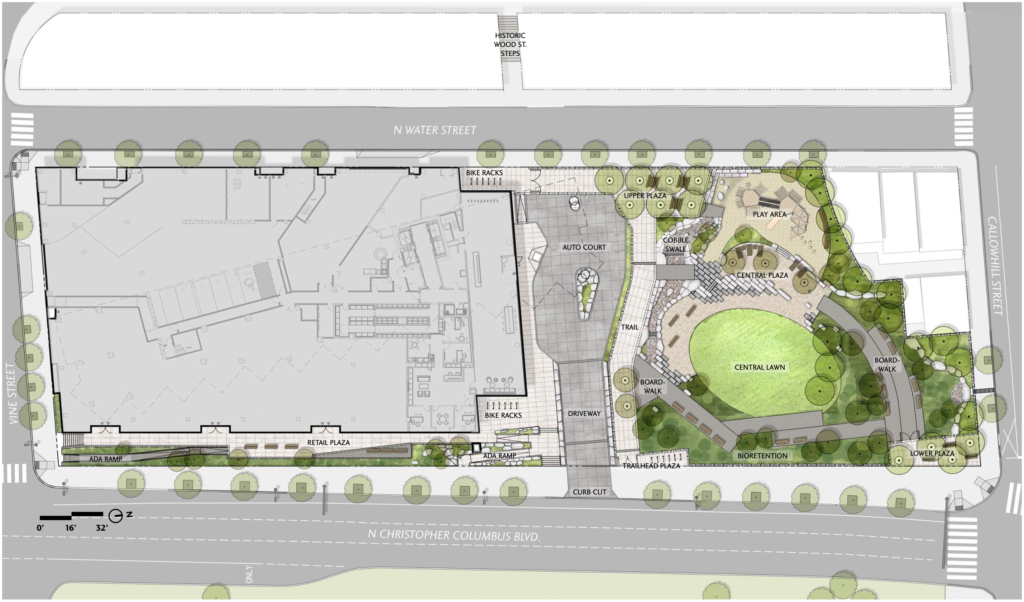300 N Christopher Columbus Blvd site plan